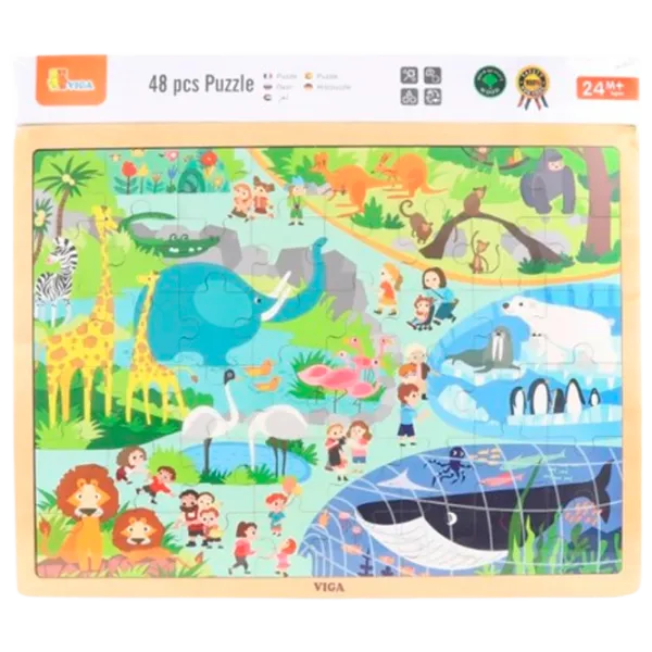 Puzzle VIGA Grădina zoologică 2+/ Numărul de piese: 48 photo 2