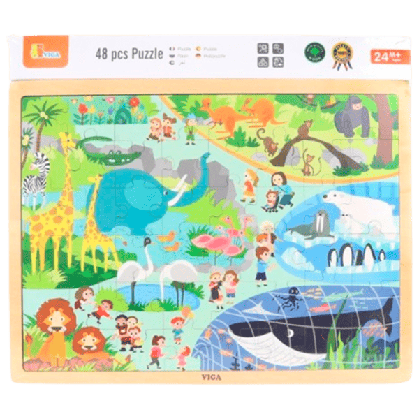 Puzzle VIGA Grădina zoologică 2+/ Numărul de piese: 48 photo 2
