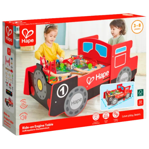 Cтолик игровой Hape Love Play. Learn Поезд E3769 3+ / Разноцветный Красный photo 1