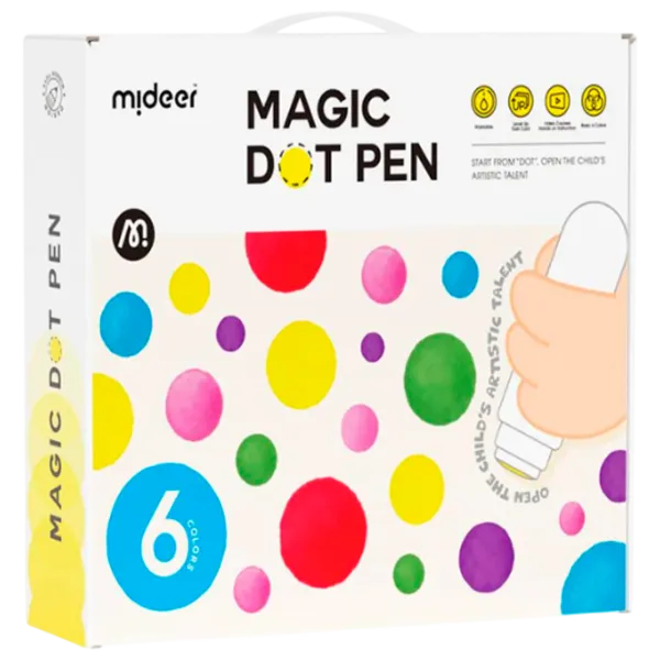 Set de creație Mideer Magic Dot Pen MD6200 1+ / Multicolor White photo 1