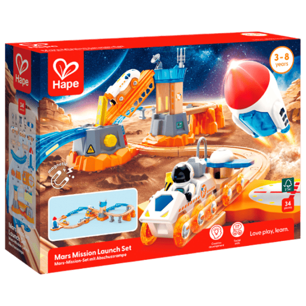 Set jucării Hape Love Play. Learn Lansarea Misiunii pe Marte E3798 3+ / Multicolor Red photo 1