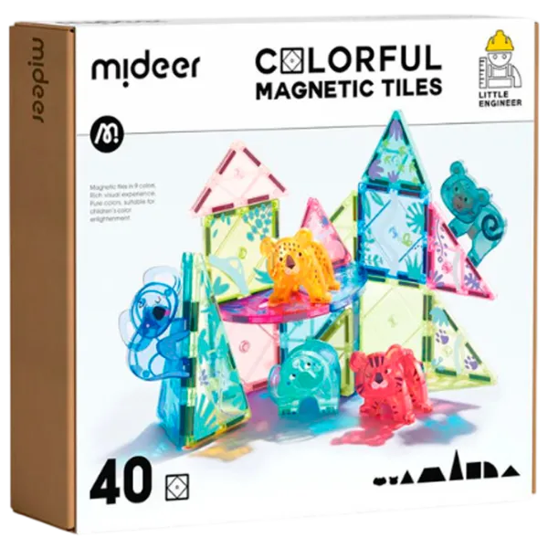 Constructor Mideer Magnetic Tiles Clasic/ Multicolor photo 1