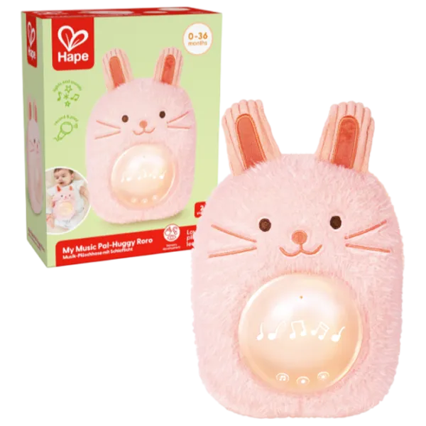 Jucărie muzicală Hape Baby Huggy Momo E0114 0+ / Pink photo 2