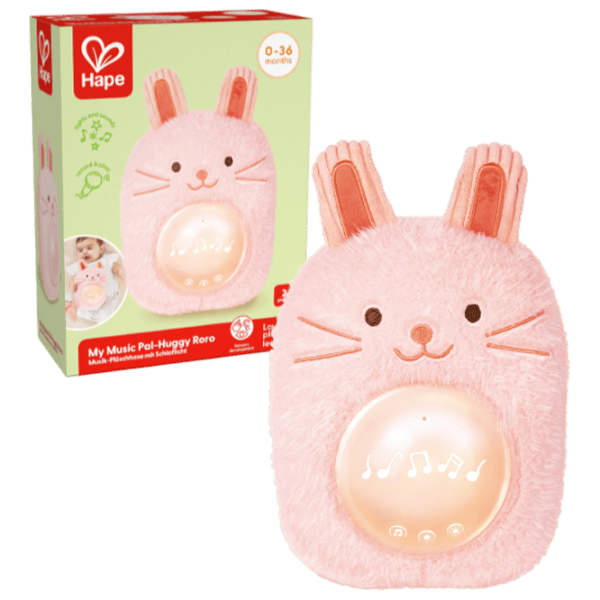 Jucărie muzicală Hape Baby Huggy Momo E0114 0+ / Pink photo 2