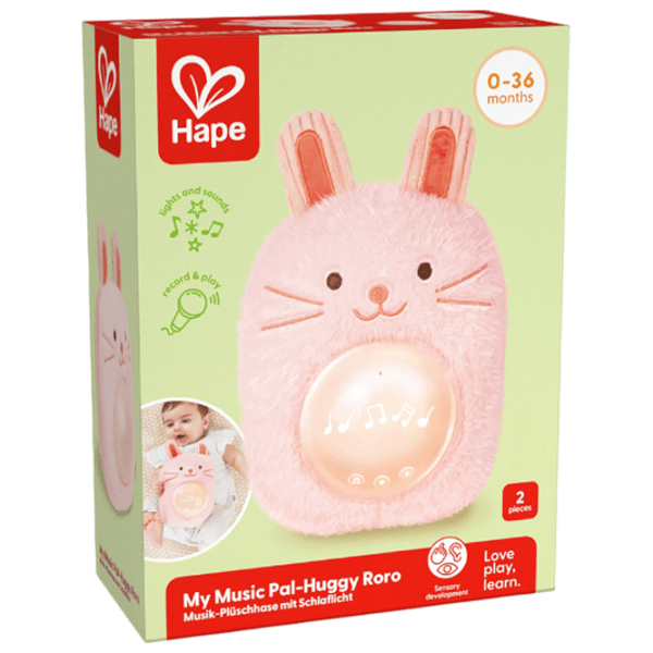 Jucărie muzicală Hape Baby Huggy Momo E0114 0+ / Pink photo 5