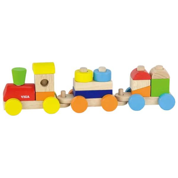 Развивающий набор VIGA Stacking Train 51610  1+ / Разноцветный photo 3