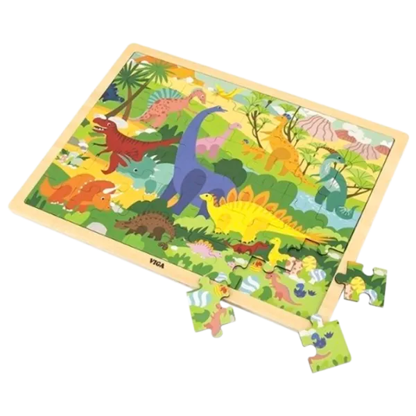 Puzzle VIGA Dinozauri  2+/ Numărul de piese: 48 photo 1