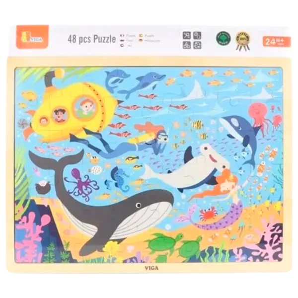 Puzzle VIGA Viața marină 2+/ Numărul de piese: 48 photo 2