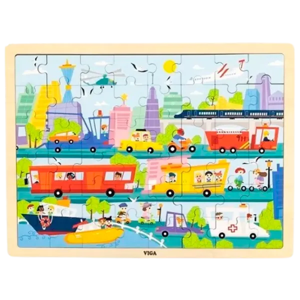 Puzzle VIGA Transport 2+/ Numărul de piese: 48 photo 1