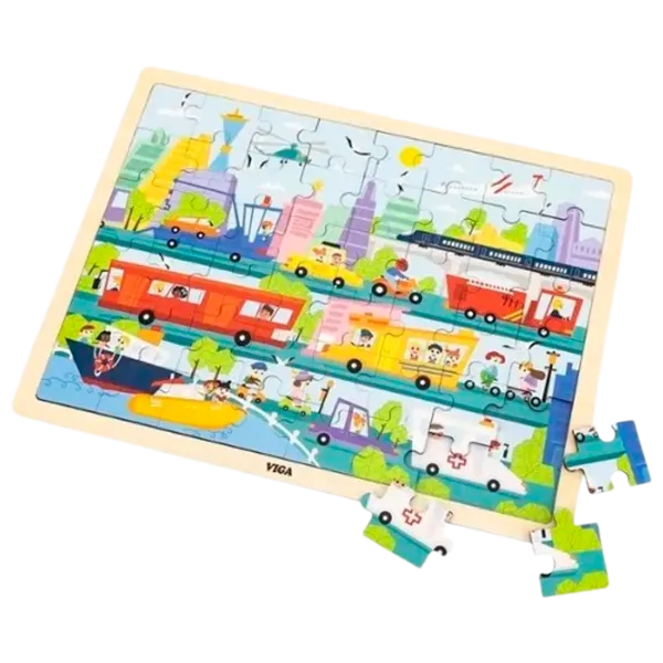 Puzzle VIGA Transport 2+/ Numărul de piese: 48 photo 2