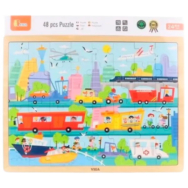 Puzzle VIGA Transport 2+/ Numărul de piese: 48 photo 3