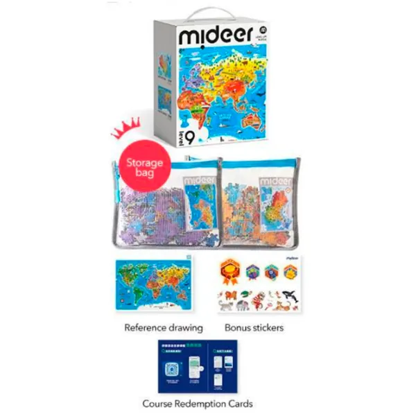 Puzzle Mideer Harta Chinei și Harta Lumii 8+/ Numărul de piese: 698 photo 5