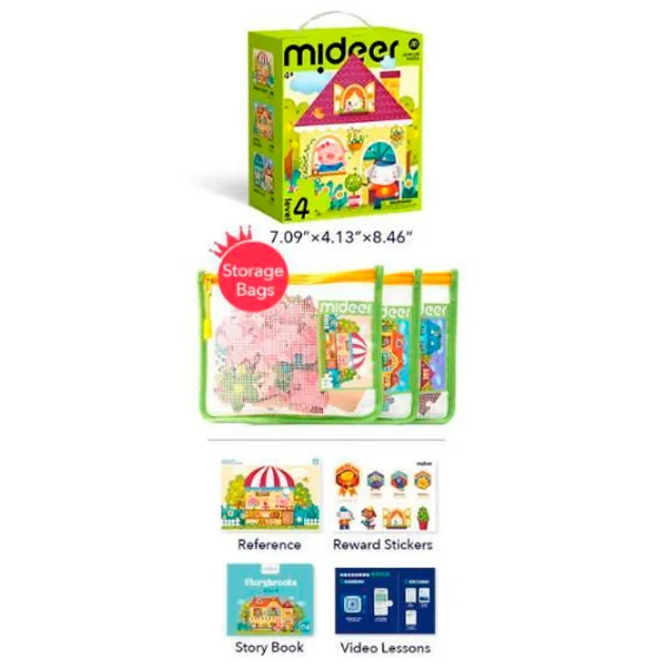 Puzzle Mideer Orășelul de basm 4+/ Numărul de piese: 180 photo 4