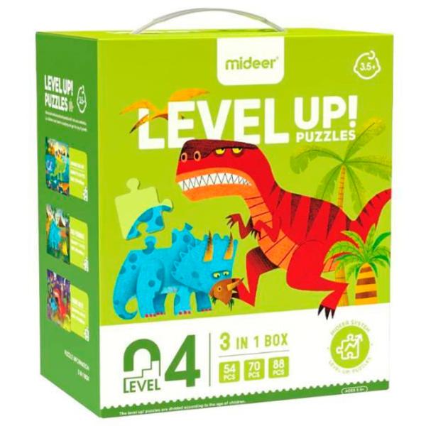 Puzzle Mideer Lumea dinozaurilor 4+/ Numărul de piese: 180 photo 3