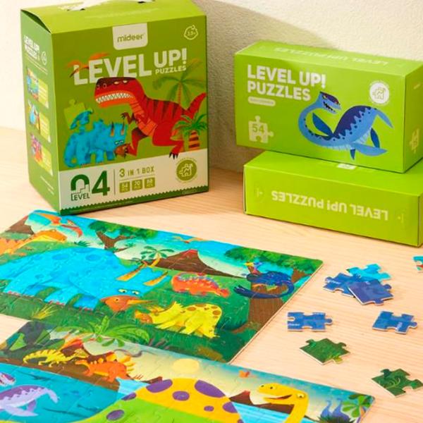 Puzzle Mideer Lumea dinozaurilor 4+/ Numărul de piese: 180 photo 4