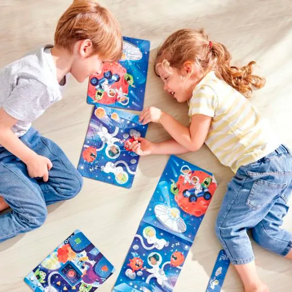 Puzzle Hape Aventura în Spațiu 4+/ Numărul de piese: 104 photo 6