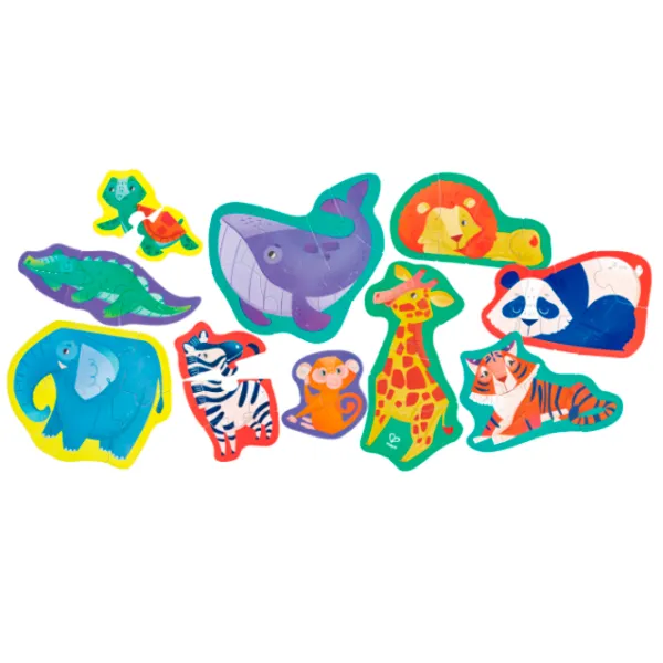 Puzzle Hape Prietenii Junglei 1+/ Numărul de piese: 40 photo 2