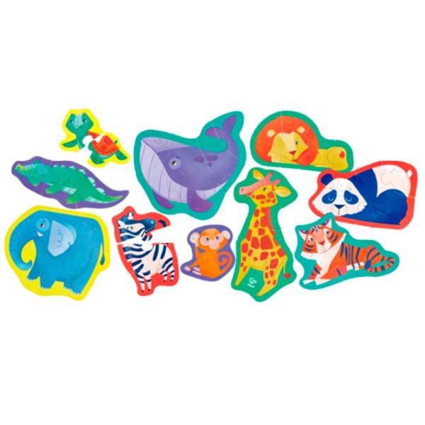 Puzzle Hape Prietenii Junglei 1+/ Numărul de piese: 40 photo 2