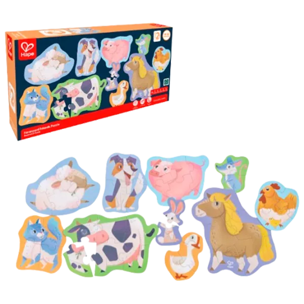 Puzzle Hape Prietenii de la Fermă 1+/ Numărul de piese: 40 photo 1