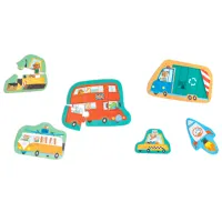 Puzzle Hape Транспорт и машины 1+/ Количество деталей: 60 photo 4