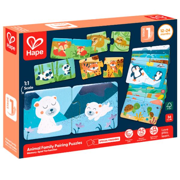 Puzzle Hape Animale și pui 1+/ Numărul de piese: 36 photo 3