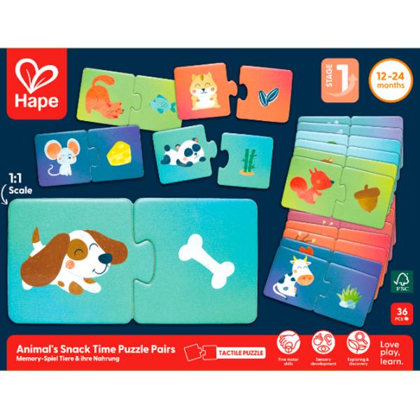 Puzzle Hape Ora gustării animalelor 1+/ Numărul de piese: 36 photo 9