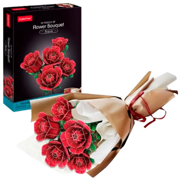 Puzzle 3D CubicFun Trandafiri roșii 6+/ Numărul de piese: 312 photo 1