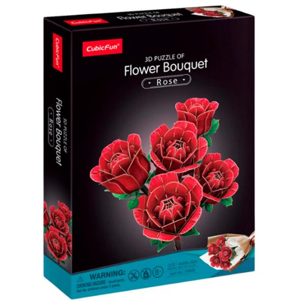 Puzzle 3D CubicFun Trandafiri roșii 6+/ Numărul de piese: 312 photo 3