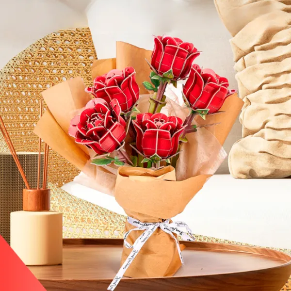 Puzzle 3D CubicFun Trandafiri roșii 6+/ Numărul de piese: 312 photo 5