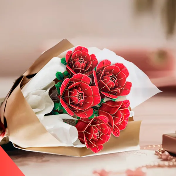 Puzzle 3D CubicFun Trandafiri roșii 6+/ Numărul de piese: 312 photo 6