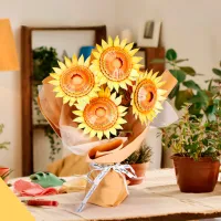 Пазл 3D CubicFun Подсолнечники на цветном 6+/ Количество деталей: 180 photo 4