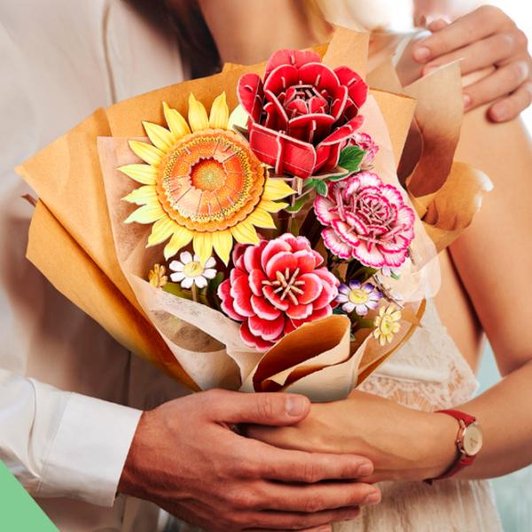 Puzzle 3D CubicFun Buchet de flori 6+/ Numărul de piese: 285 photo 4