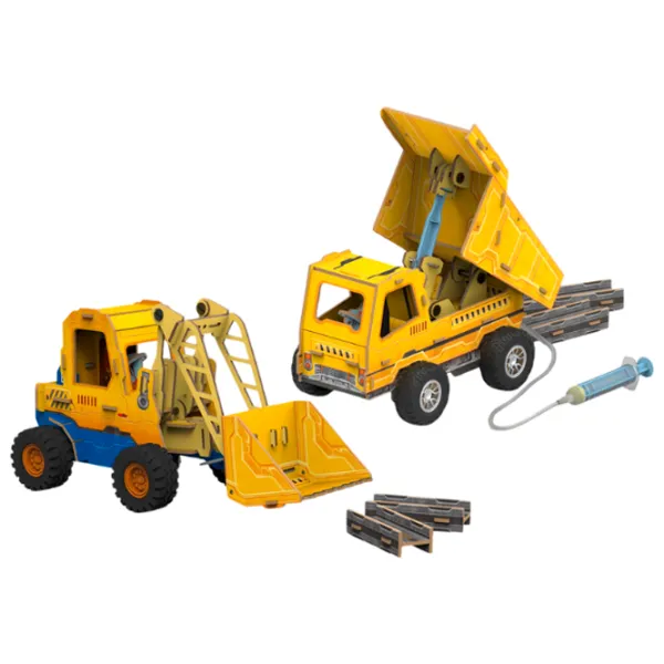 Puzzle 3D CubicFun Mini Încărcător și Camion Basculant 6+/ Numărul de piese:  photo 2