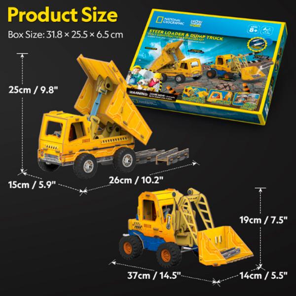 Puzzle 3D CubicFun Mini Încărcător și Camion Basculant 6+/ Numărul de piese:  photo 6