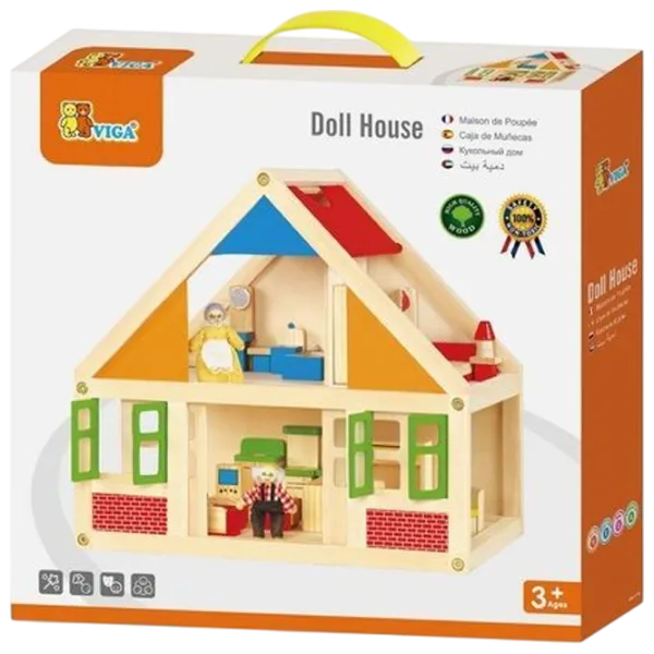 Căsuță pentru păpuși VIGA Doll House 56254 căsuță / 3+ photo 3
