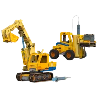 Puzzle 3D CubicFun Excavator și Stivuitor 6+/ Numărul de piese: 