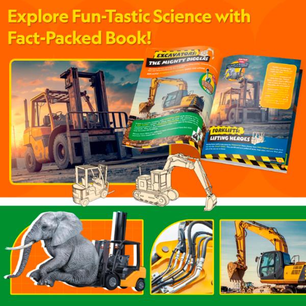 Puzzle 3D CubicFun Excavator și Stivuitor 6+/ Numărul de piese:  photo 6