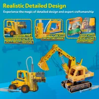 Puzzle 3D CubicFun Excavator și Stivuitor 6+/ Numărul de piese: photo 7