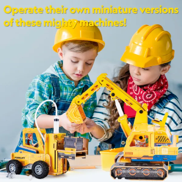 Puzzle 3D CubicFun Excavator și Stivuitor 6+/ Numărul de piese:  photo 8