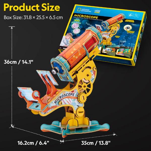 Puzzle 3D CubicFun Microscope 6+/ Numărul de piese:  photo 4