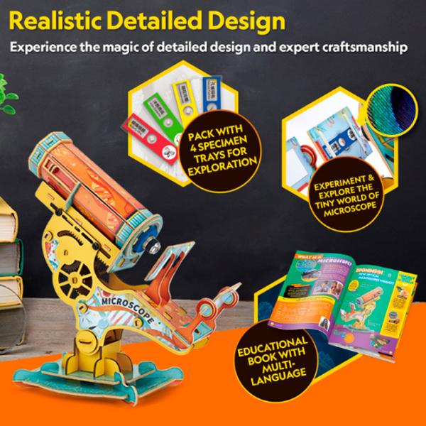 Puzzle 3D CubicFun Microscope 6+/ Numărul de piese:  photo 7