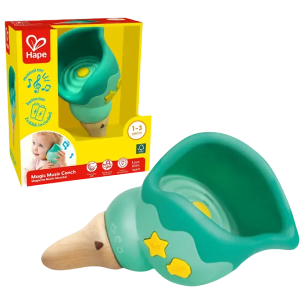 Музыкальная игрушка Hape Magic Music Conch E0637  1+ / Зеленый photo 1