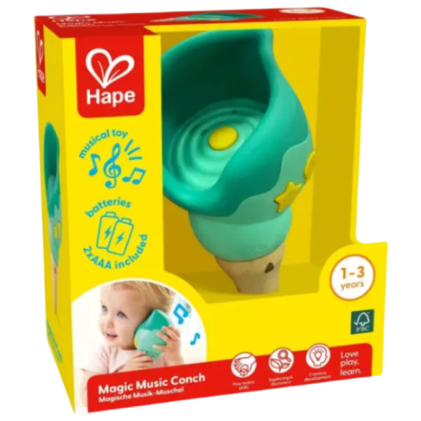 Музыкальная игрушка Hape Magic Music Conch E0637  1+ / Зеленый photo 4