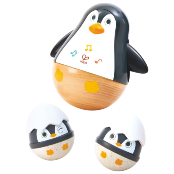 Jucărie muzicală Hape The penguin family E0136 0.6+ / White photo 2