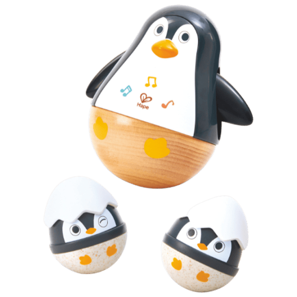 Jucărie muzicală Hape The penguin family E0136 0.6+ / White photo 2
