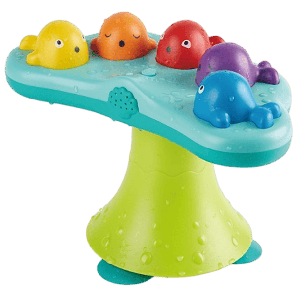 Jucărie muzicală Hape Bath Toys Singing Fountain Whale E0218  1.5+ / Blue photo 2