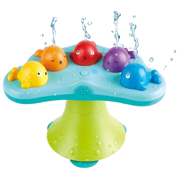 Jucărie muzicală Hape Bath Toys Singing Fountain Whale E0218  1.5+ / Blue photo 3