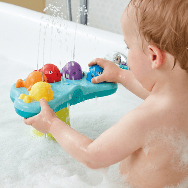 Jucărie muzicală Hape Bath Toys Singing Fountain Whale E0218  1.5+ / Blue photo 5