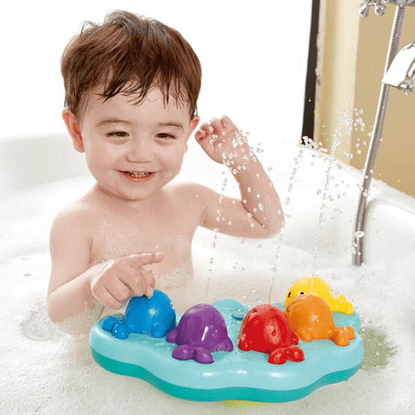 Jucărie muzicală Hape Bath Toys Singing Fountain Whale E0218  1.5+ / Blue photo 6