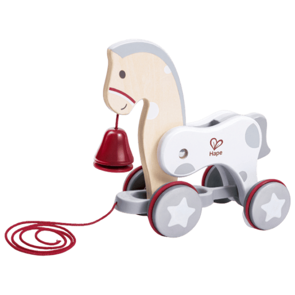 Jucărie de împins și tras Hape Wonder Pony Pull-Along E0367 1+ / White photo 2